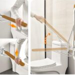 Folding Toilet Handle, Wall Support Handle, Disabled Standing Aid, Support Handle for Seniors (Wood)2