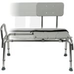 Transfer Bench and Shower Chair with Non Slip Aluminum Body,